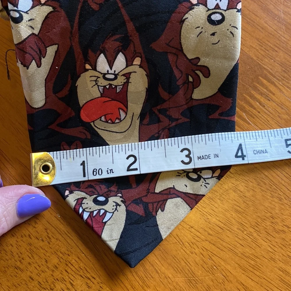 Tasmanian Devil Taz Looney Tunes  Black Vintage Tie